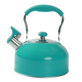 Compatible Stovetop Kettle, Stainless Steel Turquoise, 8.30 x 7.20 x 8.70 inches